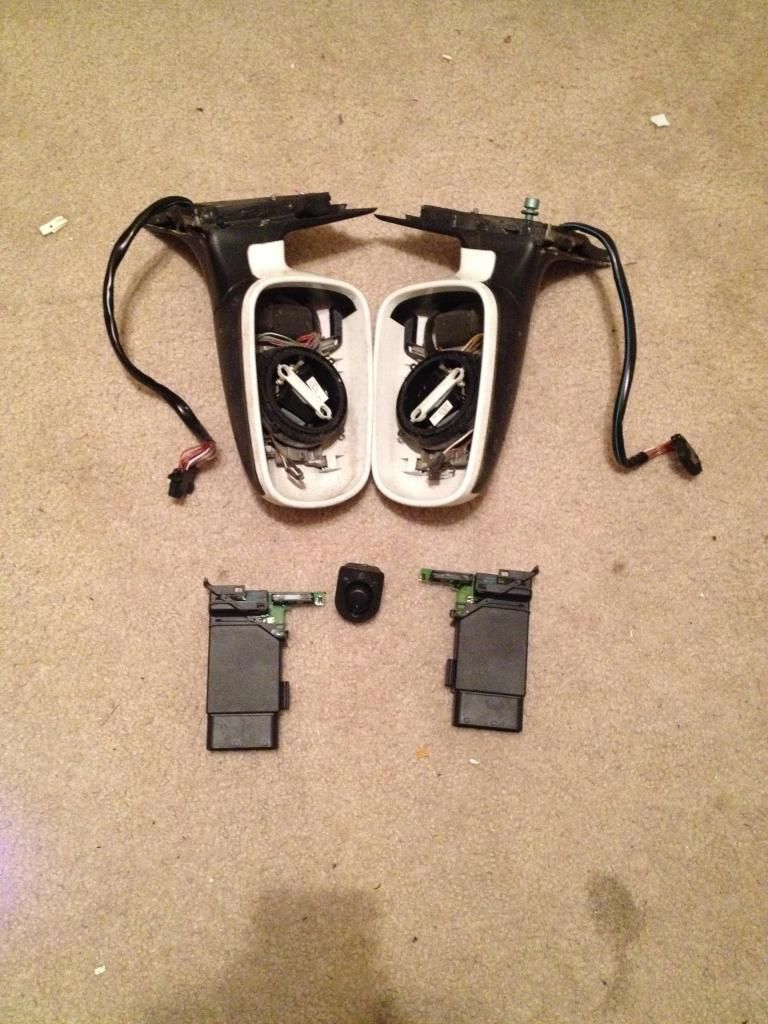 MKIV Mirror Partout COMPLETE MKIV Power Folding Mirror Retrofit, AutoDim Mirrors, Stubbies